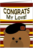 Congrats, My Love! Army Officer - Any Award/Recognition card