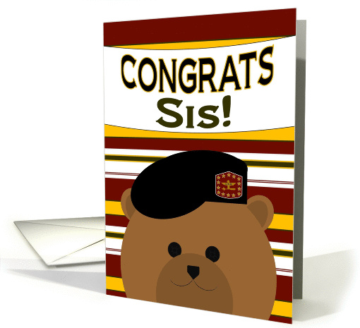 Sister - Congrats! Army 2nd Lieutenant Officer Commissioning card