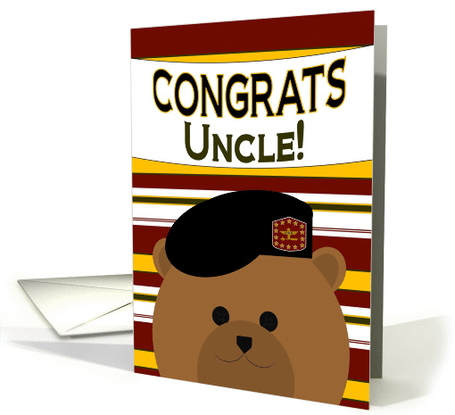 Uncle - Congrats! Army 2nd Lieutenant Officer Commissioning card