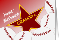 Wish Your Grandpa & #1 Softball Fan a Happy Birthday/Thank You card