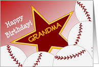 Wish Your Grandma & #1 Softball Fan a Happy Birthday/Thank You card