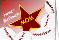 Wish Your Mom & #1 Softball Fan a Happy Birthday/Thank You card