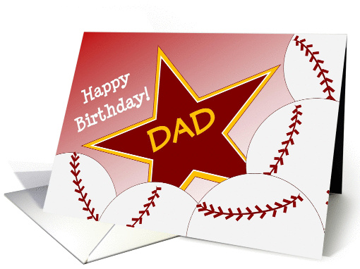 Wish Your Dad & #1 Softball Fan a Happy Birthday/Thank You card