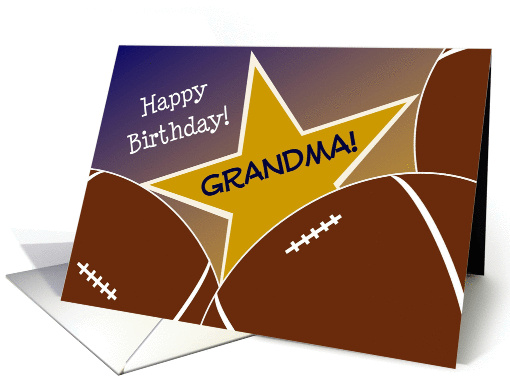 Wish Your Grandma & #1 Football Fan a Happy Birthday/Thank You card