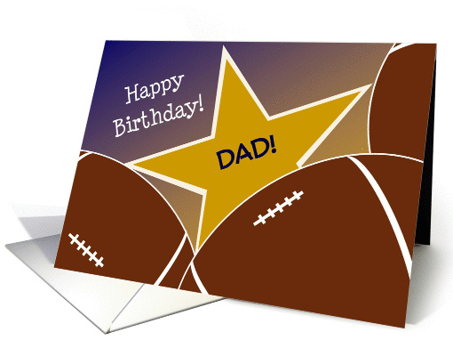 Wish Your Dad & #1 Football Fan a Happy Birthday/Thank You card