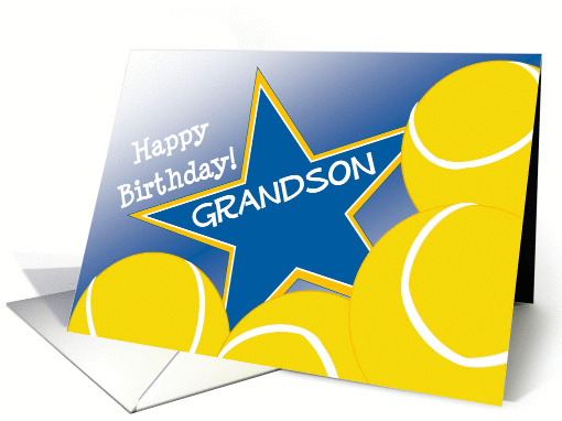 Wish Happy Birthday to Your Tennis Player Grandson! card (1052887)