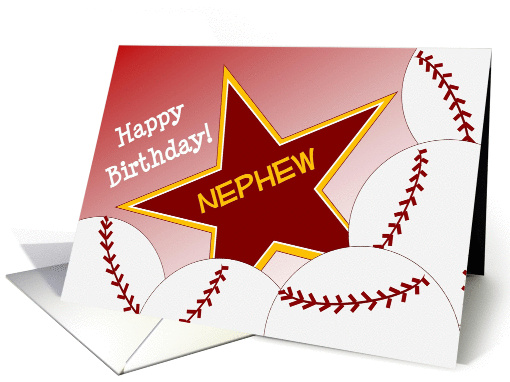 Wish Happy Birthday to Your Softball Player Nephew! card (1053013)