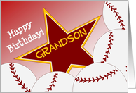 Wish Happy Birthday to Your Softball Player Grandson! card
