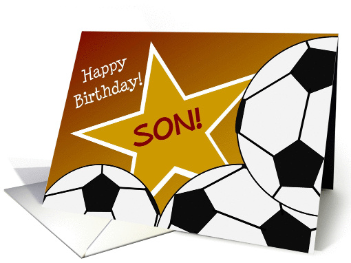 Wish Happy Birthday to Your Soccer Player Son! card (1053025)