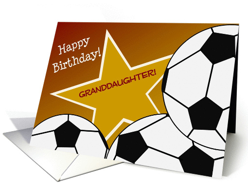 Wish Happy Birthday to Your Soccer Player Granddaughter! card