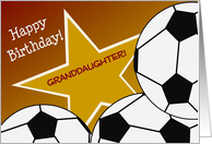 Wish Happy Birthday to Your Soccer Player Granddaughter! card