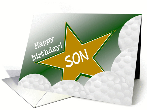 Wish Happy Birthday to Your Golfer Son! card (1053057)