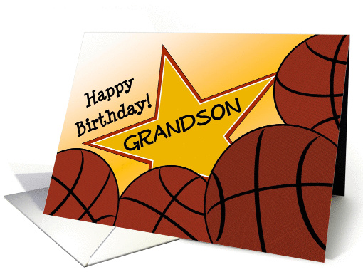 Wish Happy Birthday to Your Basketball Player Grandson! card (1053119)