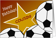 Wish Happy Birthday to Your Soccer Player Cousin! card