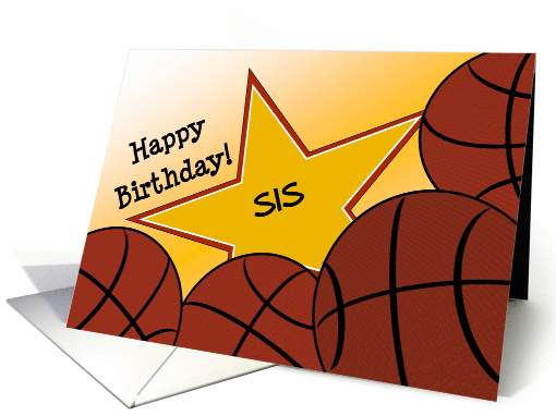 Wish Happy Birthday to Your Basketball Player Sister! card (1053607)
