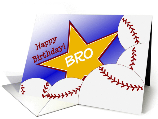 Wish Happy Birthday to Your Baseball Player Brother! card (1053611)