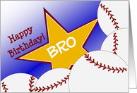 Wish Happy Birthday to Your Baseball Player Brother! card