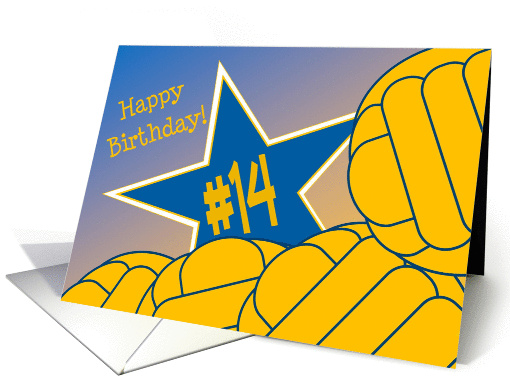 Wish Happy 14th Birthday to a Water Polo Star! card (1053637)