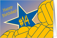 Wish Happy 14th Birthday to a Water Polo Star! card
