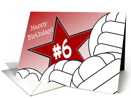 Wish Happy 6th Birthday to a Volleyball Star! card (1053663)