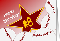 Wish Happy 8th Birthday to a Softball Star! card
