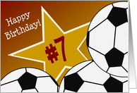 Wish Happy 7th Birthday to a Soccer Star! card