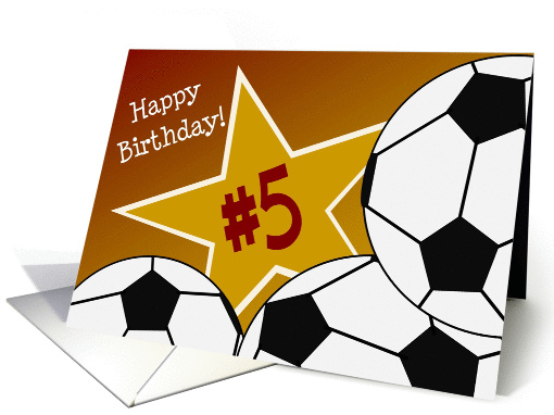 Wish Happy 5th Birthday to a Soccer Star! card (1053707)
