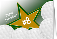 Wish Happy 8th Birthday to a Golf Star! card