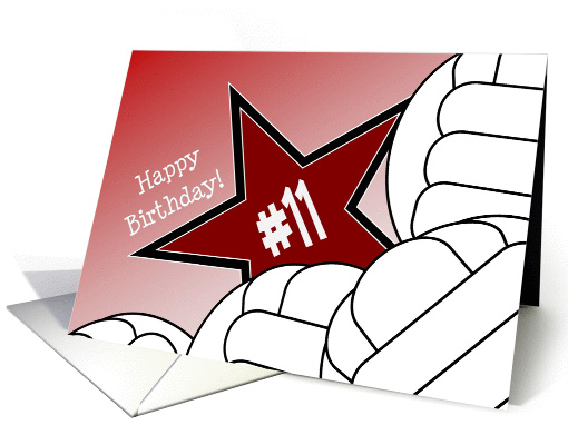 Wish Happy 11th Birthday to a Volleyball Star! card (1053909)