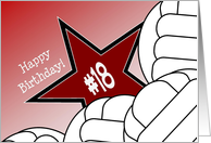 Wish Happy 18th Birthday to a High School Volleyball Star! card