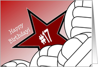 Wish Happy 17th Birthday to a High School Volleyball Star! card