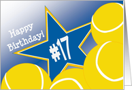 Wish Happy 17th Birthday to a High School Tennis Star! card