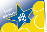 Wish Happy 18th Birthday to a High School Tennis Star! card
