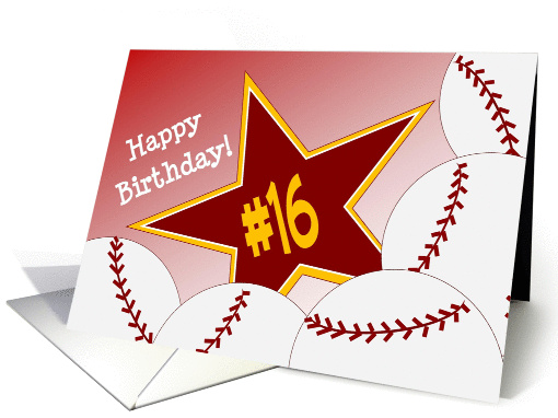 Wish Happy 16th Birthday to a High School Softball Star! card