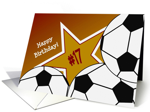Wish Happy 17th Birthday to a High School Soccer Star! card (1054199)