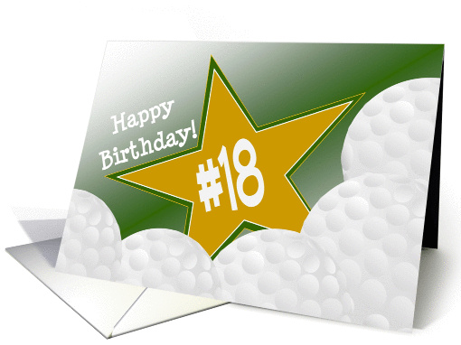 Wish Happy 18th Birthday to a High School Golf Star! card (1054205)