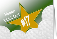 Wish Happy 17th Birthday to a High School Golf Star! card