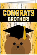 Brother - Any Graduation Celebration with Cap & Gown Bear card