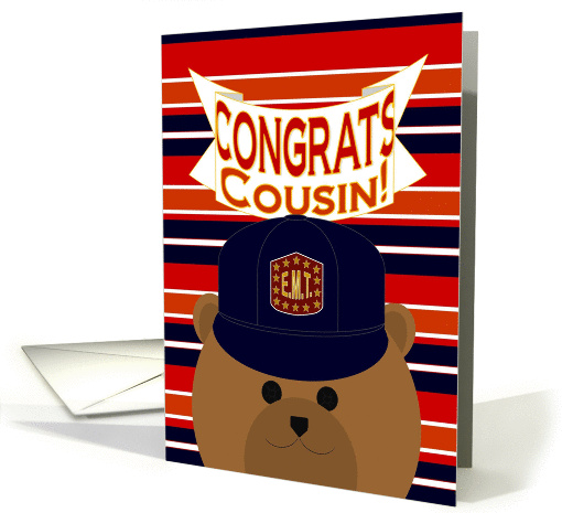 Cousin - Congrats Your Recognition/Award - E.M.T. Bear card (1061187)