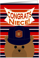 Niece - Congrats Your Recognition/Award - E.M.T. Bear card