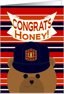 Honey/Wife - Congrats Your Recognition/Award - E.M.T. Bear card