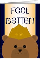 Feel Better! Naval Aviator Bear- Feel Better with a Bit of Humor card
