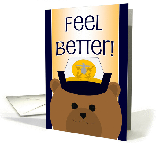 Feel Better & Bit of Humor! Naval Officer Bear/Female card (1061999)