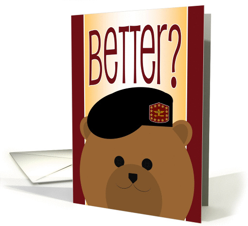 Feel Better! Army Officer - Feel Better & Humor card (1062017)