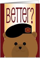 Feel Better! Army Officer - Feel Better & Humor card