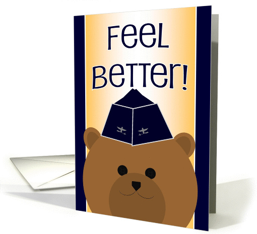 Feel Better! Air Force Officer - Feel Better & Humor card (1062037)