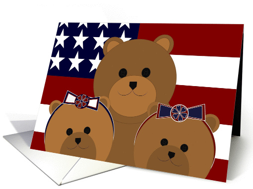 I Love My All-American Family - Wife & Daughters card (1065309)
