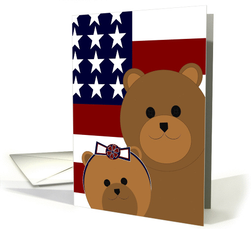 Thank You to an All-American Family - Wife & Daughter card (1065311)