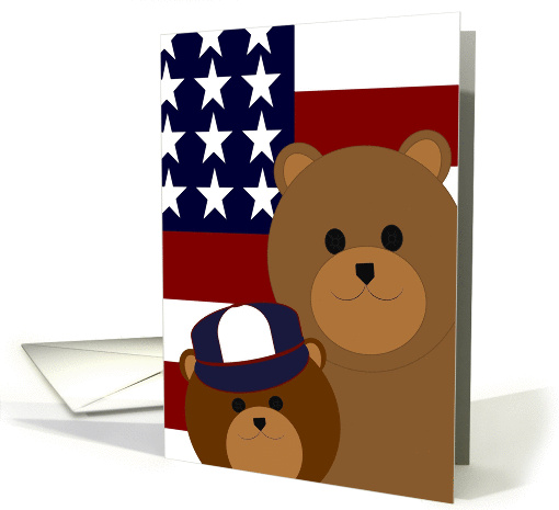 Thank You to an All American Family - Wife & Son card (1065315)