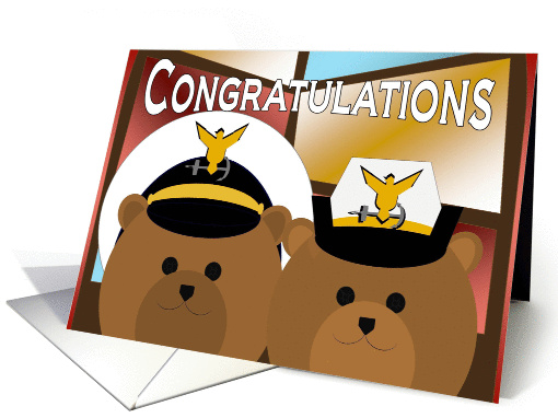 Wedding Congratulations - Coast Guard Officer Couple card (1067809)